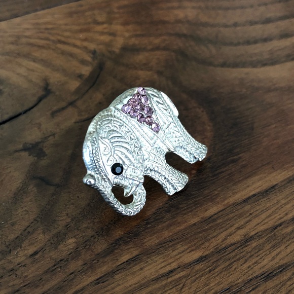 Crystal Rhinestone Elephant Ring - Picture 4 of 8